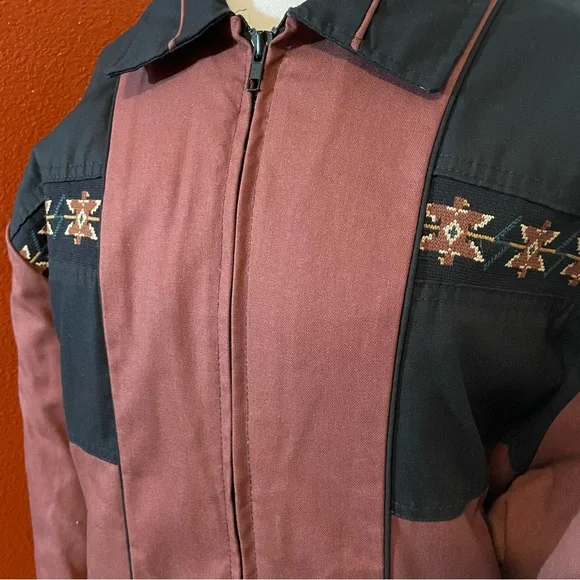 Canyon‎ Guide Outfitters Men’s Vintage Aztec Native Western Blanket Lined Jacket